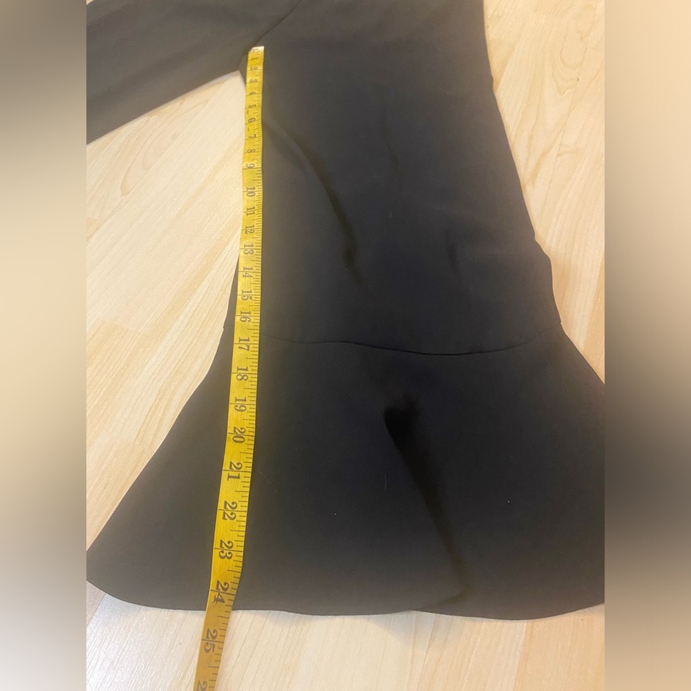Black Ruffle Hem Pants - Picture 4 of 10